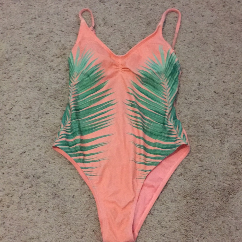 Xhilaration Coral Once-Piece Swimsuit